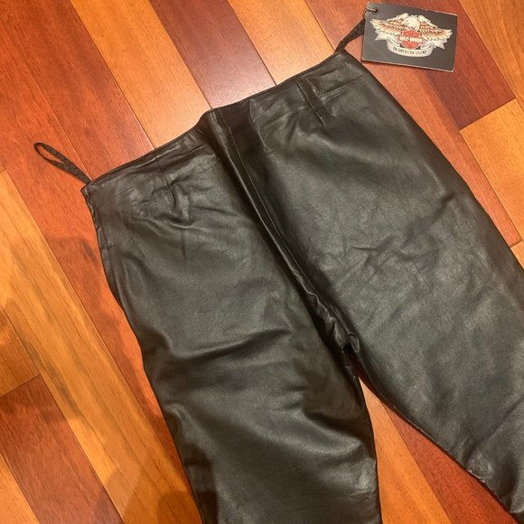 Harley-Davidson Black Leather pants / NWT - Picture 3 of 3